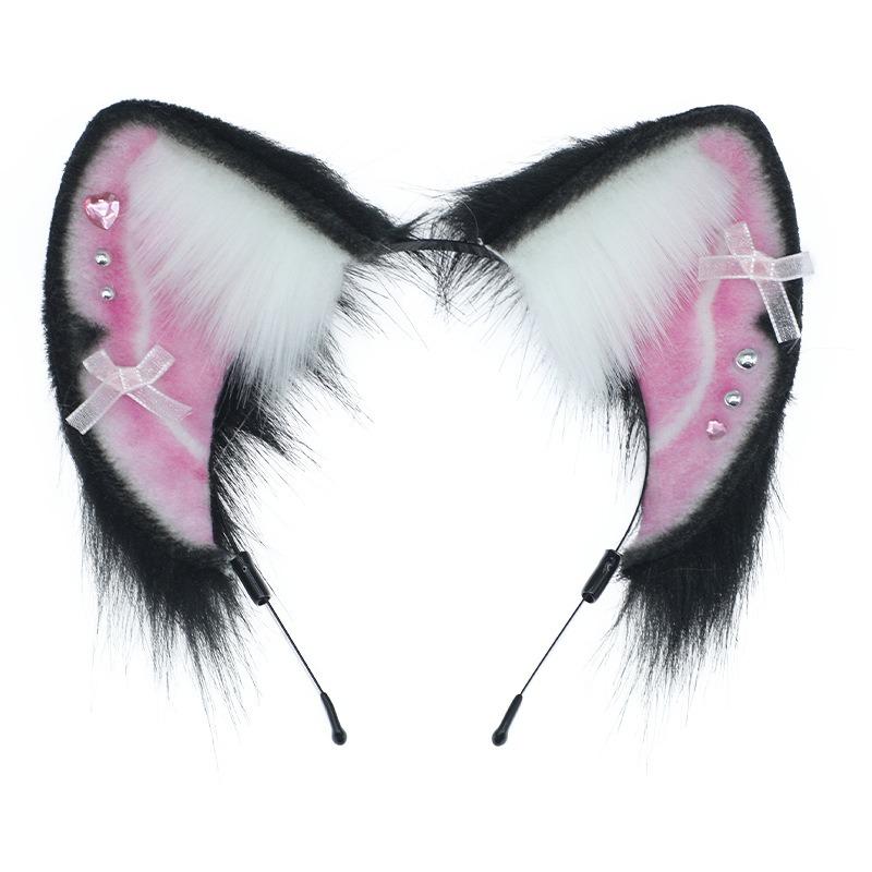Comic Exhibition Handmade Plush Headgear Cute Girl Accessories Game Cos Props Yk Asian Wind Simulation Beast Ear Headband
