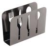 Napkin Holder Unique Knife Fork Cutout Pattern Anti Slip Upright Metal Napkin Holder for   Restaurants Hotels