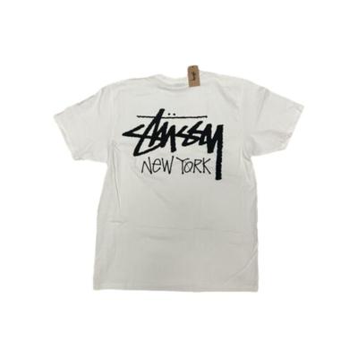 Stussy Letter Print Pullover Round Neck Short Sleeve American Vintage T-Shirt Unisex T-Shirt 3903804