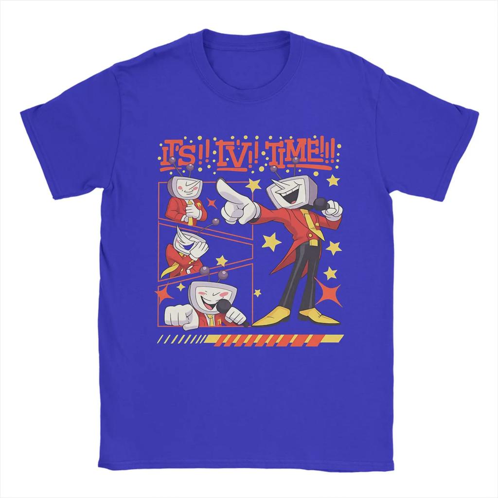 Tenna Deltarune Game Its TV Time Meme Merch Unisex T Shirt Cotton Tee New Arrival Oversized Popular Tshirt Clothes