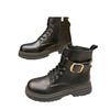 Belt buckle short Martin boots women's autumn and winter new large size thick-soled versatile fashion women's boots tide