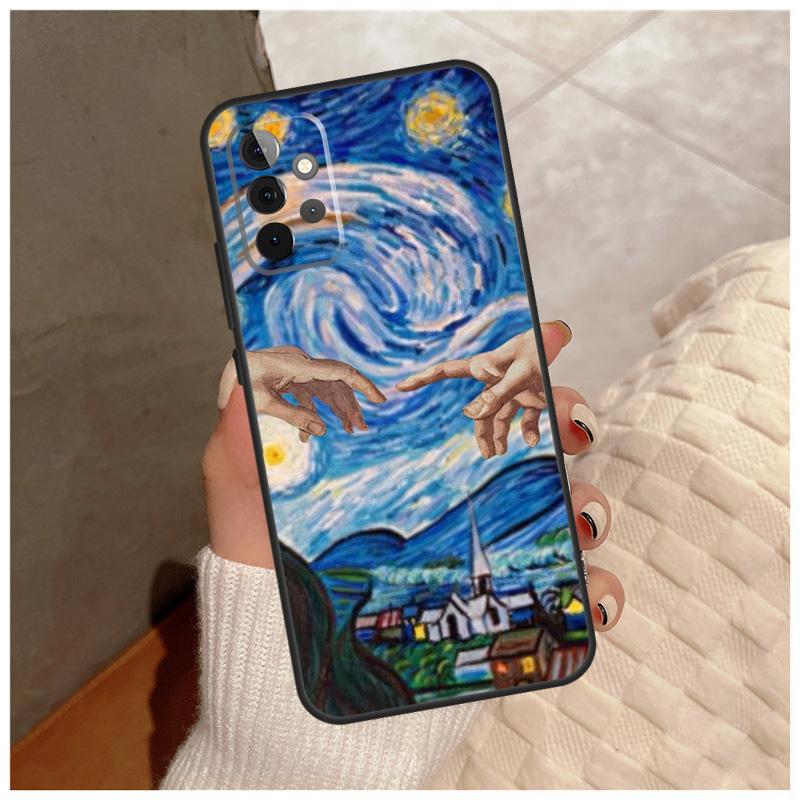 Grime Michelangelo Creation Of Adam For Samsung Galaxy A12 A32 A52 A22 A16 A26 A36 A56 A06 A55 A35 A15 A54 A34 A14 A13 A53 Case