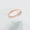 Purple Gold Plated Rose Gold Love Hollow Ring Simple Fashion Personality Temperament Wind Color Gold Live Ring