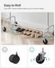 SONGMICS Clothes Rack with Wheels, Heavy-Duty Garment Rack with Extendable Hanging Rod, 130 kg Load Capacity, 45 x (110-150) x 160 cm, Chrome-Plated