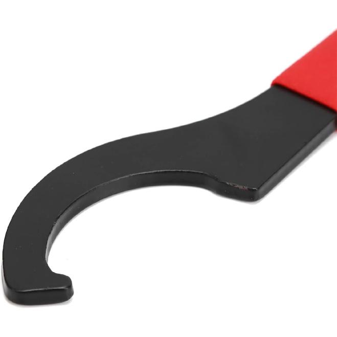 Locknut Wrench, Castle Nut Wrench, Coilover Spanner Wrench C Shape Shock Spanner Wrench High Carbon Steel Hook Wrench Tools for Suspension System and
