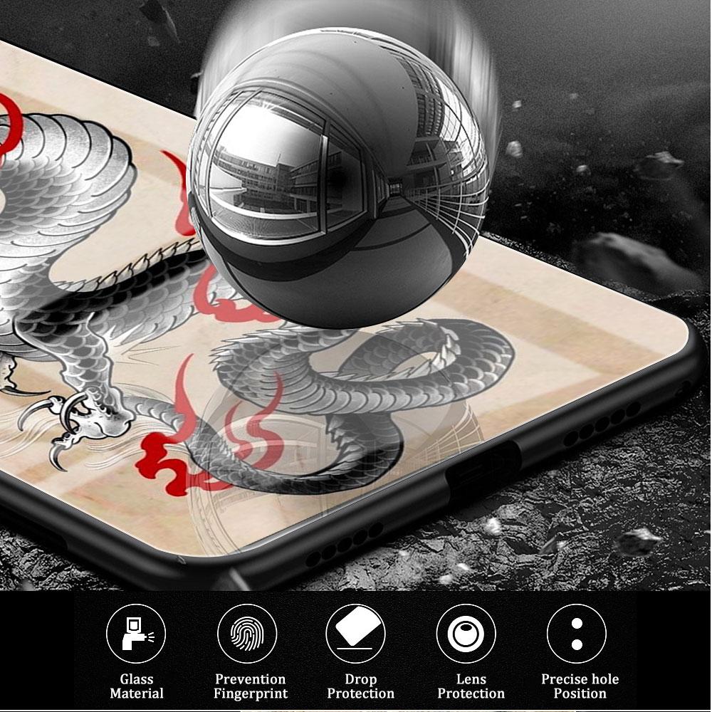 Glass Case For Samsung Galaxy S22 S20 FE S21 5G S10 S9 Plus Note 10 20 Lite Tempered Phone Cover Tiger Crane ART