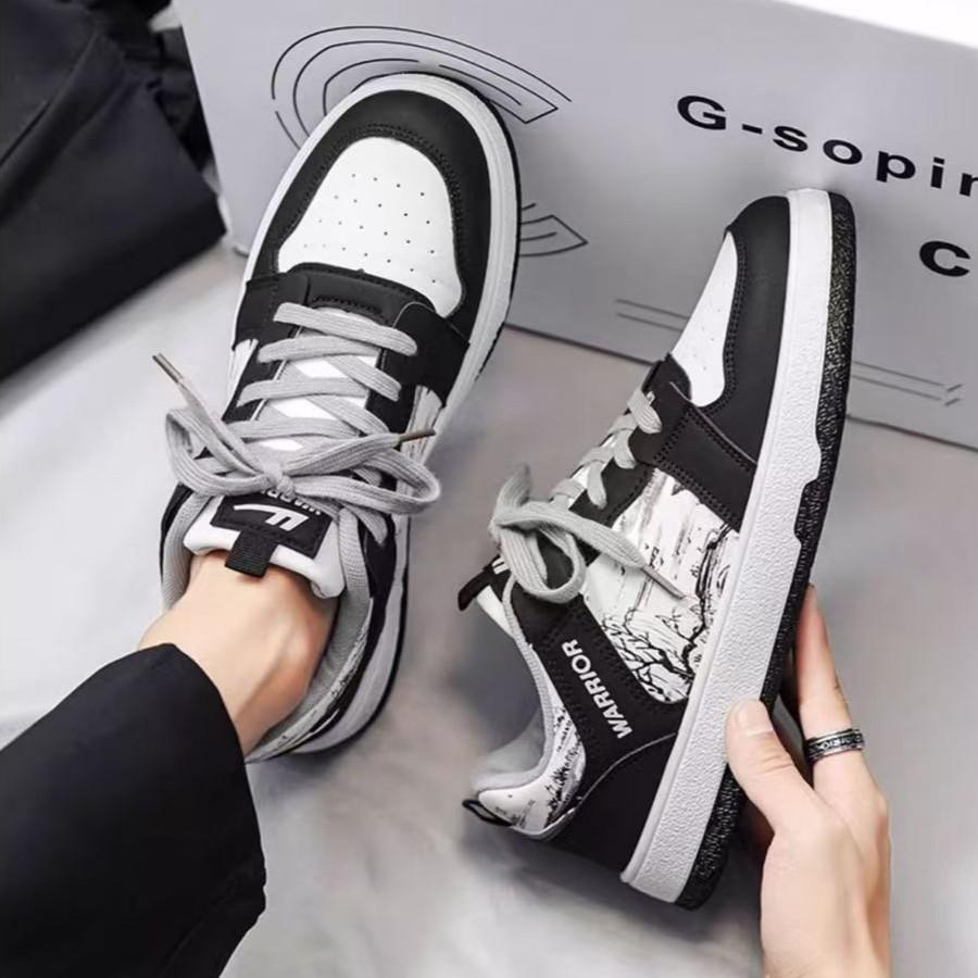 

Ink painting board shoes spring new popular versatile casual couple sports shoes ins style student national style board shoes 44 чорний