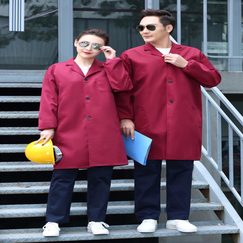 Blue Dustproof Long-Sleeve Work Gown for Men & Women