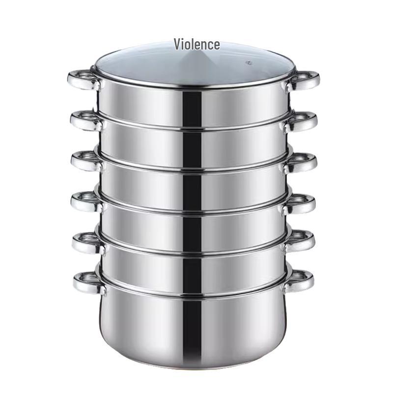Yingbai 30 см Коммерческая многоярусная пароварка из нержавеющей стали