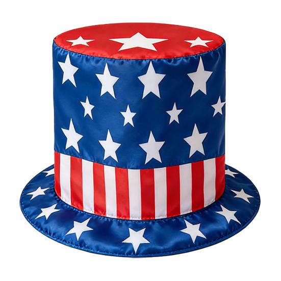 Noir Theory American Flag Top Hat, Uncle Costume Hat for 4th of July, Red White Blue Patriotic Party Decoration Adults, Independence Day B