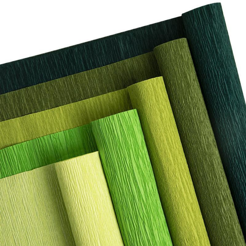 Thick Green Crepe Paper for DIY Handmade Floral Art and Rose Crafting