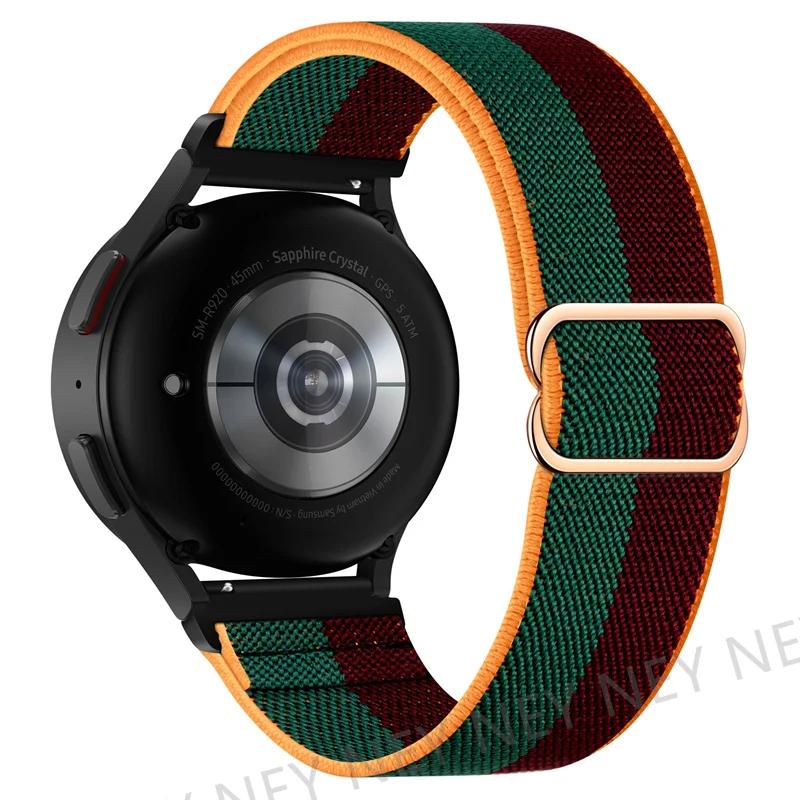 Elastic Shiny strap For Samsung Galaxy Watch 6/5/pro/3/4/classic/Active 2 20mm/22mm Bohemian Pride bracelet Huawei GT 3-2-e band