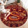 Galatasaray S Custom Name Round Area Rug,Carpet Rug for Living Room Bedroom Sofa Playroom Decor,Non-slip Floor Mat