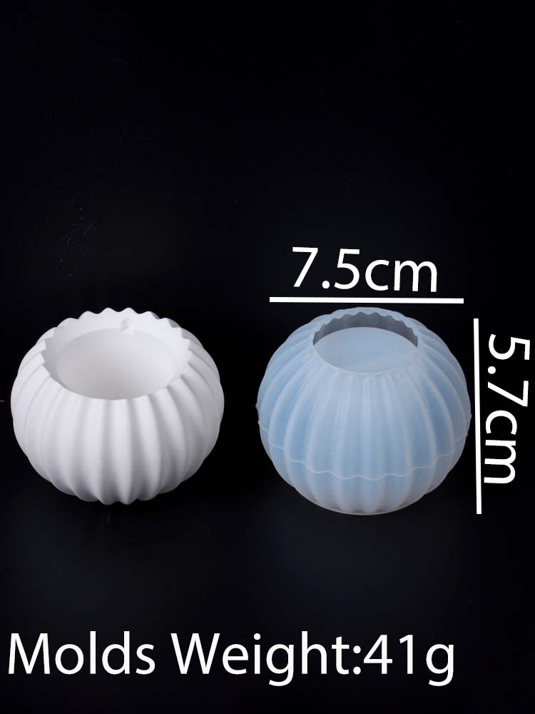 

Stripes Candle Jar Silicone Mold DIY Home Decor Candlestick Crafts Making Plaster Resin Flowerpot Storage Box Casting Molds