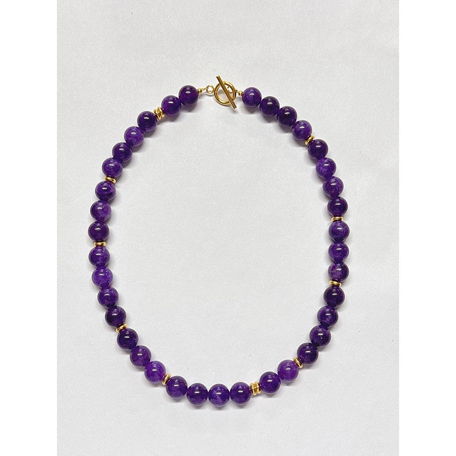 Summer Beach Jewelry Dainty Layering Choker Chunky Gemstone Genuine Aquamarine Beaded Necklace with Gold Toggle Clasp