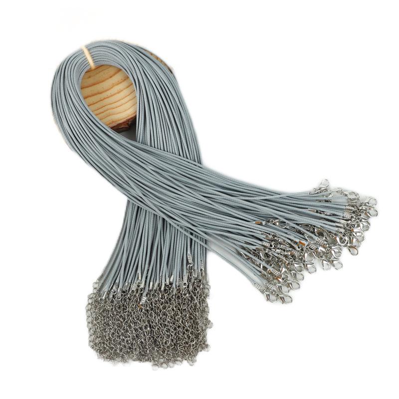 Black Korean Wax Cord: 2.0/1.5mm Necklace Jewelry String for Pendants