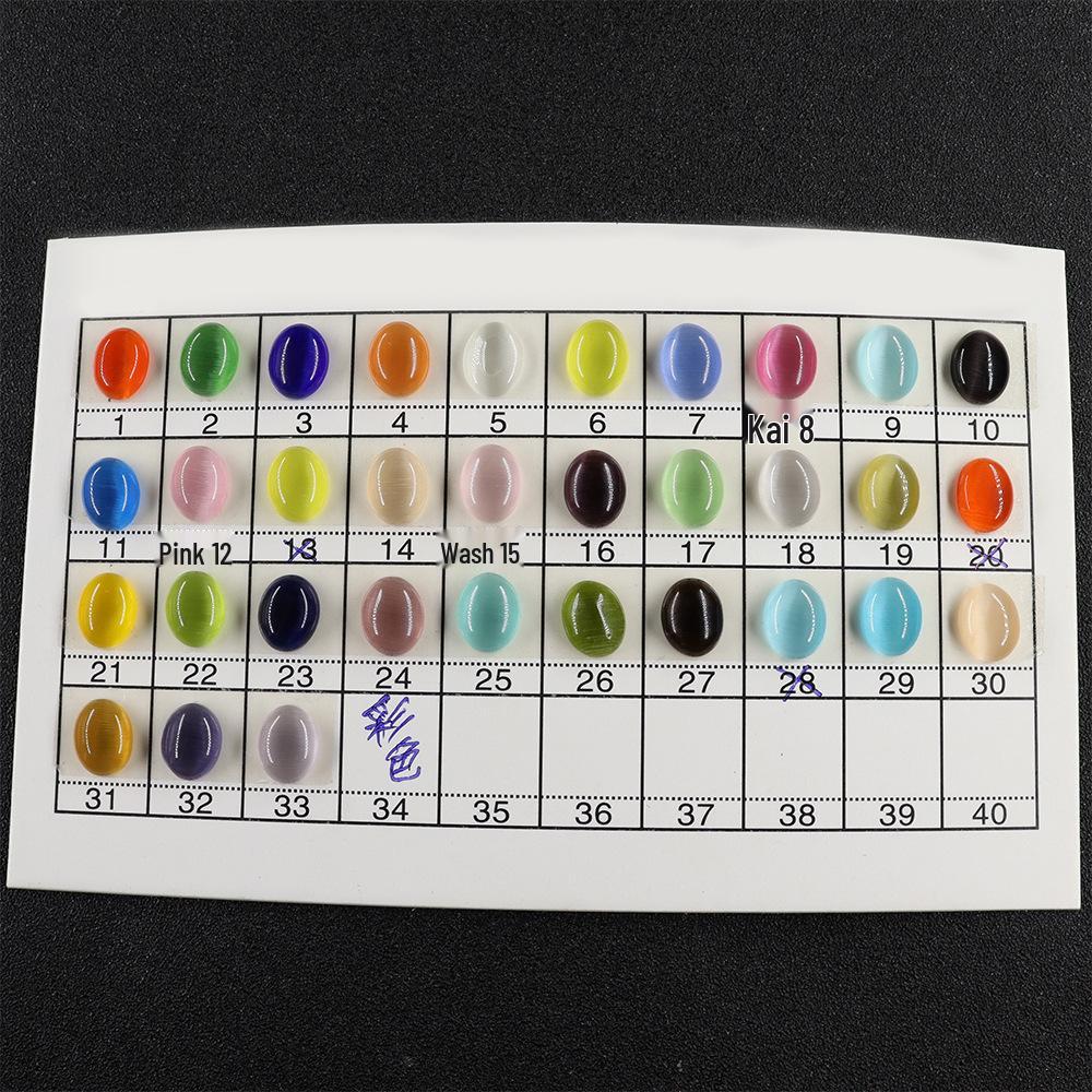 Cat Eye Jade Agate Gradient Buttons: DIY Accessories & Loose Beads Ornaments.