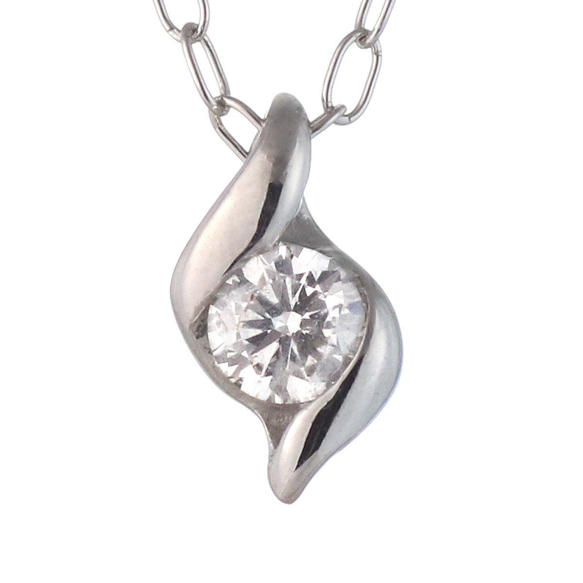 

Diamond Necklace K18 White Gold Natural Diamond Pendant