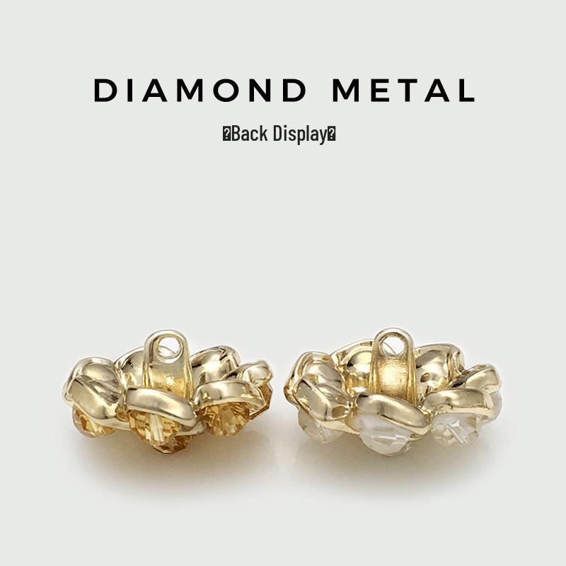 Luxury Colorful Rhinestone Flower Buttons for Suits and Coats