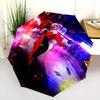 Harlequin Queen'S Grin Folding Umbrella Durable Travel Outdoor Three Folds Printing