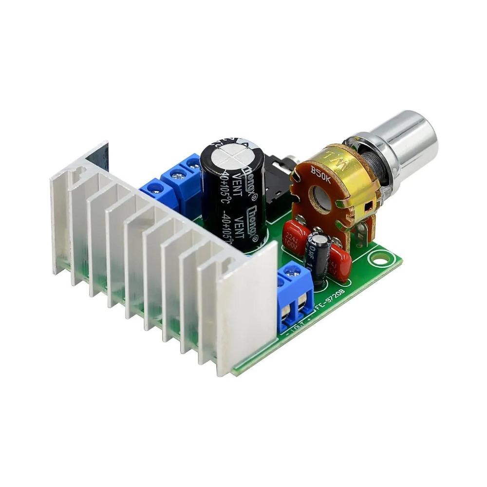 AC/DC 12V TDA7297 2x15W Amplificador de audio digital DIY Kit Módulo de doble canal