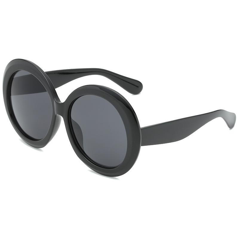 Retro Große Runde Sonnenbrille Damen Brauner Verlauf Große Sonnenbrille Damen Stylisch Luxusmarke Design Spiegel Klare Tönungen