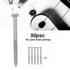 50pcs Nickel Plated Steel Bass Pickup Mounting Screws Repair Parts for JB Jazz  Bass