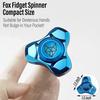 Metal Fidget Spinner for Adults, Stainless Steel Heavy Spinning Toys, Small Mini Fox Hand Gyro, Bearing Premium Long High Spin Fidget Block, Silver