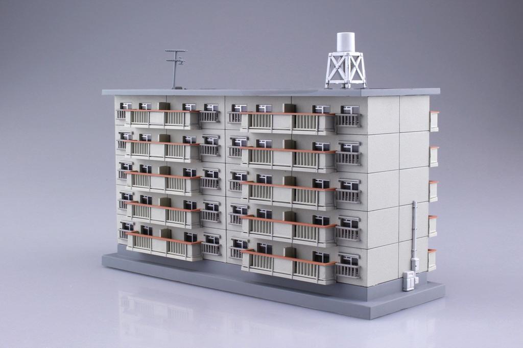 Architectural Romando 1/150 Scale Apartment Complex Set of 2 Buildings, Diorama Supplies, Assembly Kit