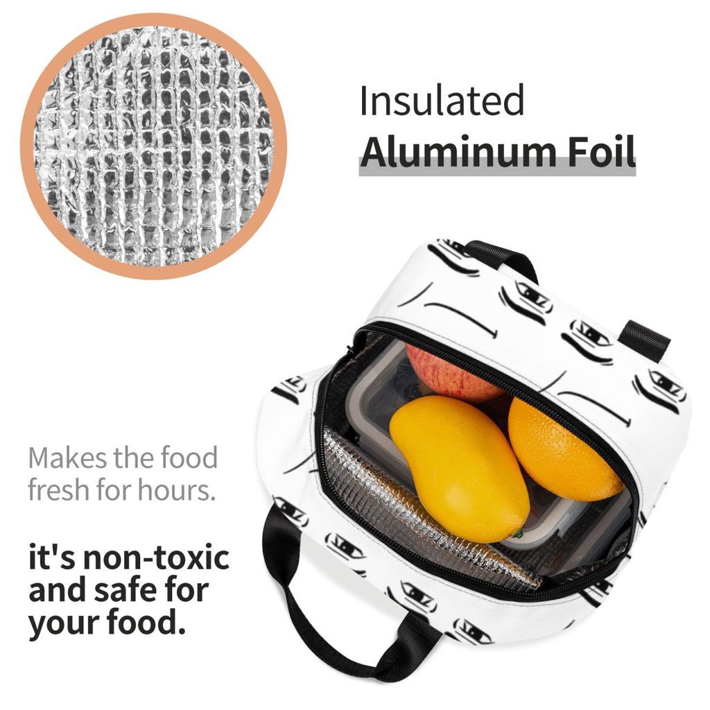 The Man Face Insulated Lunch Bag for Kids School Cooler Thermal Food Box Tote Portable Lunch Boxes Container