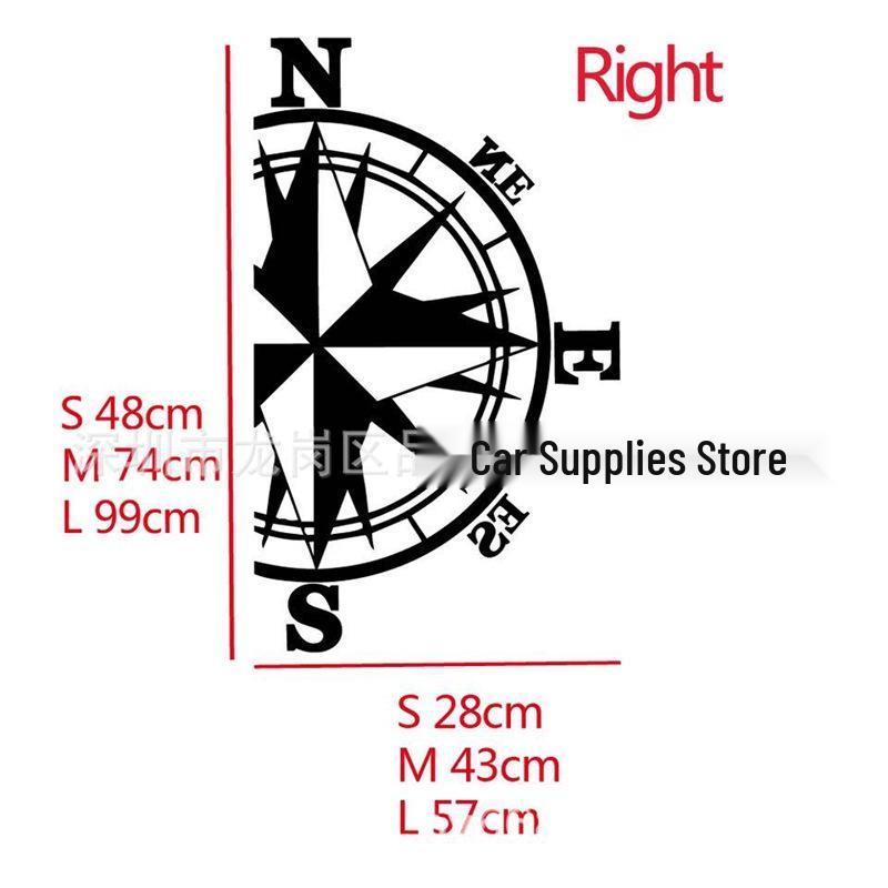 X-275: Fits all Volkswagen models like VW UP, van, campervan, caravan, pickup truck; compass sticker.