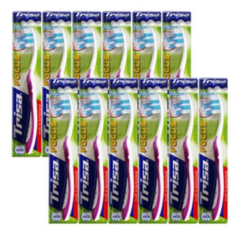 TRISA Focus Toothbrush 12-pack Toothbrush head normal bristles