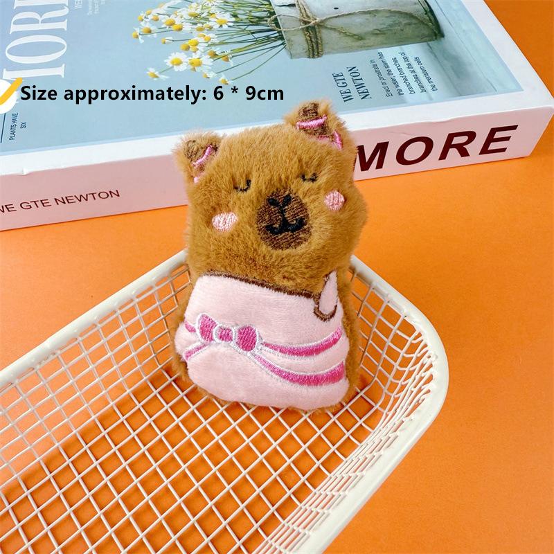 

Кавайный брелок с капибарой, мультяшный милый брелок с подвеской в виде животного для женщин, девочек, креативные аксессуары для украшения рюкзака, подарки