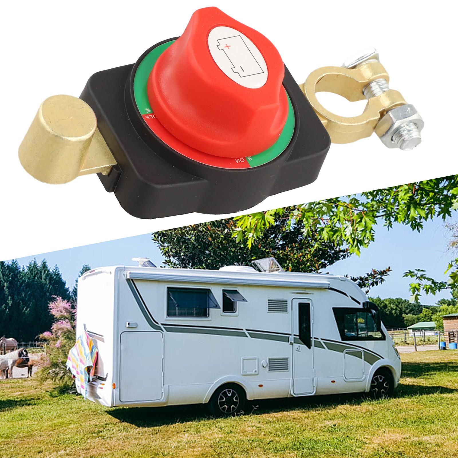 

12-48V Heavy-Duty ON/OFF Top Post Marine Battery Disconnect Switch Zinc Alloy