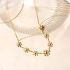 Colorfast Titanium Steel Necklace with Daisy Pendant - Versatile, Niche Design for Women