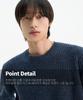 TRIP LE SENS Wool Mixed Color Crop Round Knit_Navy Mix