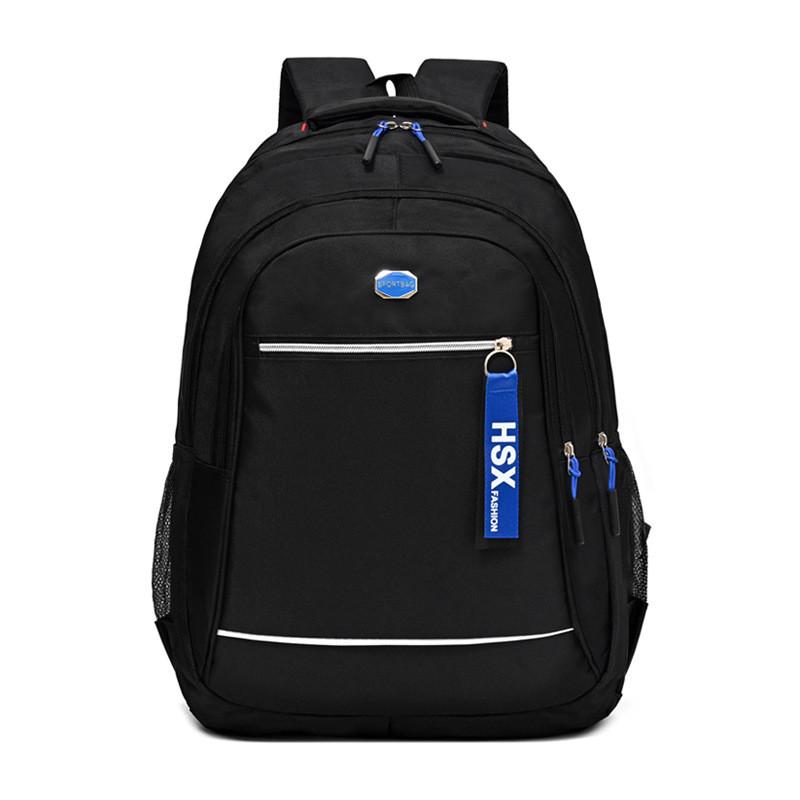 

Simple Letter Decoration Men Large Capacity Backpack For Business And Commuting синий