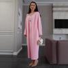 Moda Donna Autunno 2025: Vestito Maglione Scollo a V Lavorazione Lenta
