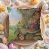 Cute Easter Bunny Decorations Pillow Case Sofa Living Room Bedroom Headboard Backrest Cushion Square Cushion