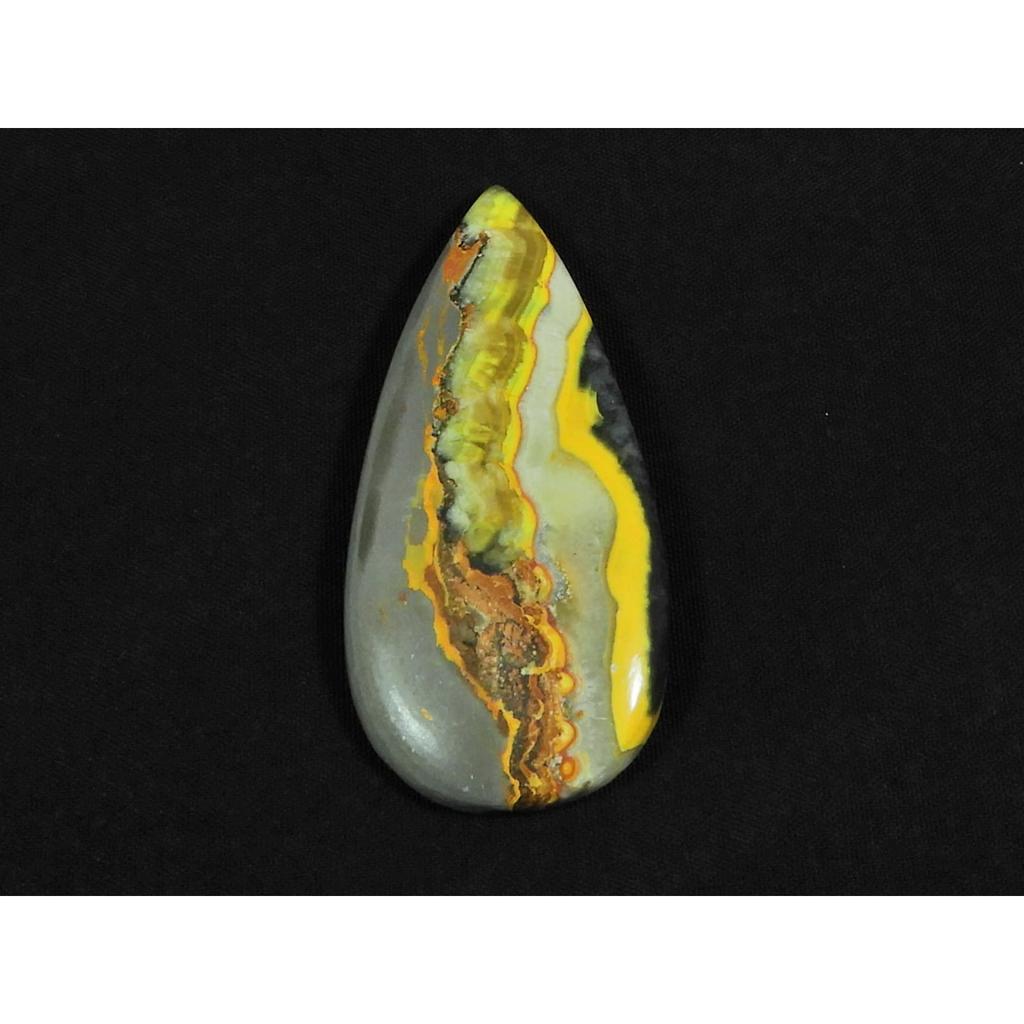 22X46X05MM Natural Bumble Bee Jasper Pear Cabochon Loose Gemstone 47Cts. D-76