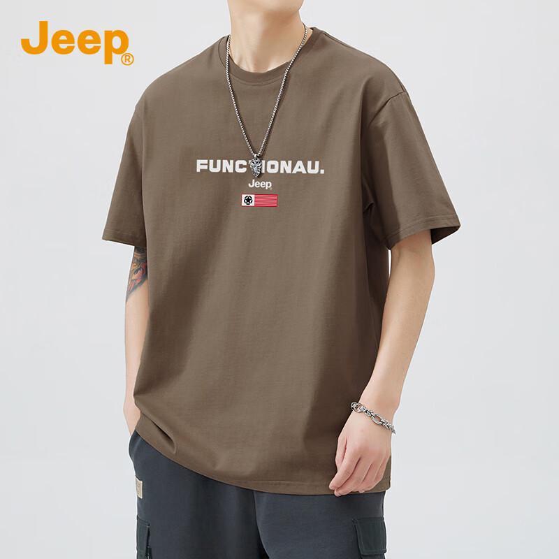 JEEP Men s 100% Cotton Heavyweight Short Sleeve T-Shirt XL