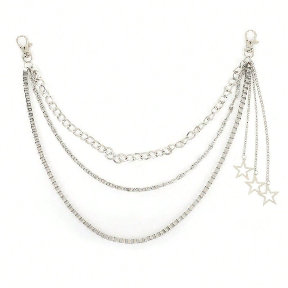 Waist Chain Female Cool Chain Star Decoration Punk Waist Chain Trouser Chain Accessories Skirt Hip Hop Jewelry Trouser Chain