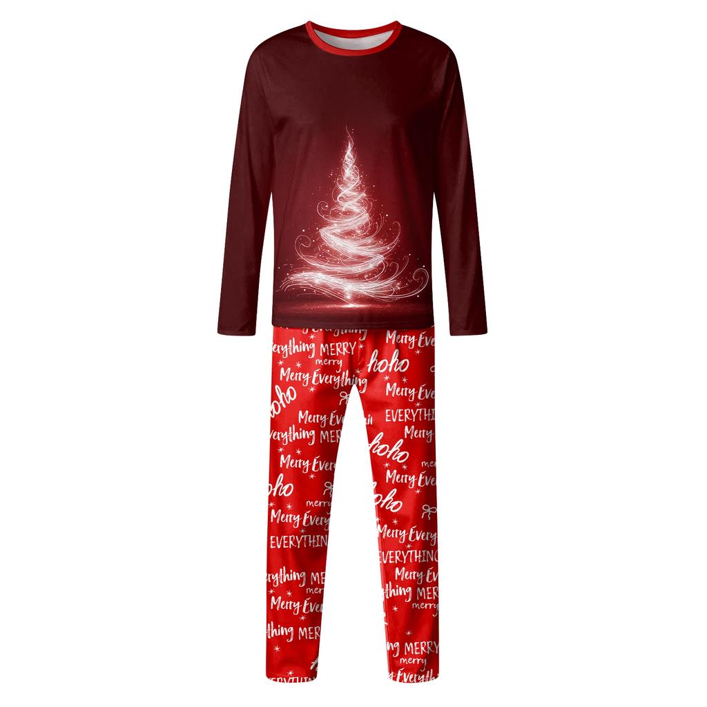 Christmas Day 3D Prints Family Matching Long Sleeve Tops+Pants Set Family Matching Sets