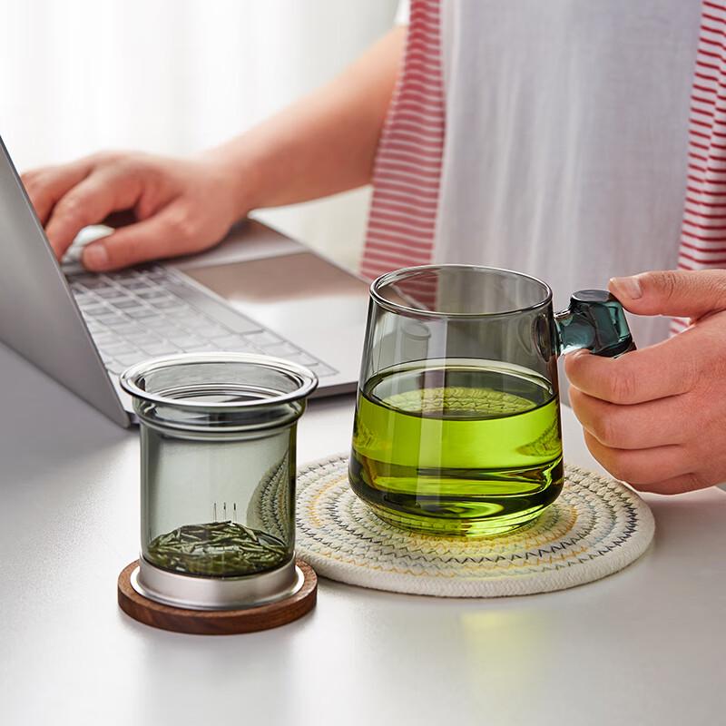 Heat-Resistant Glass Tea Infuser Cup