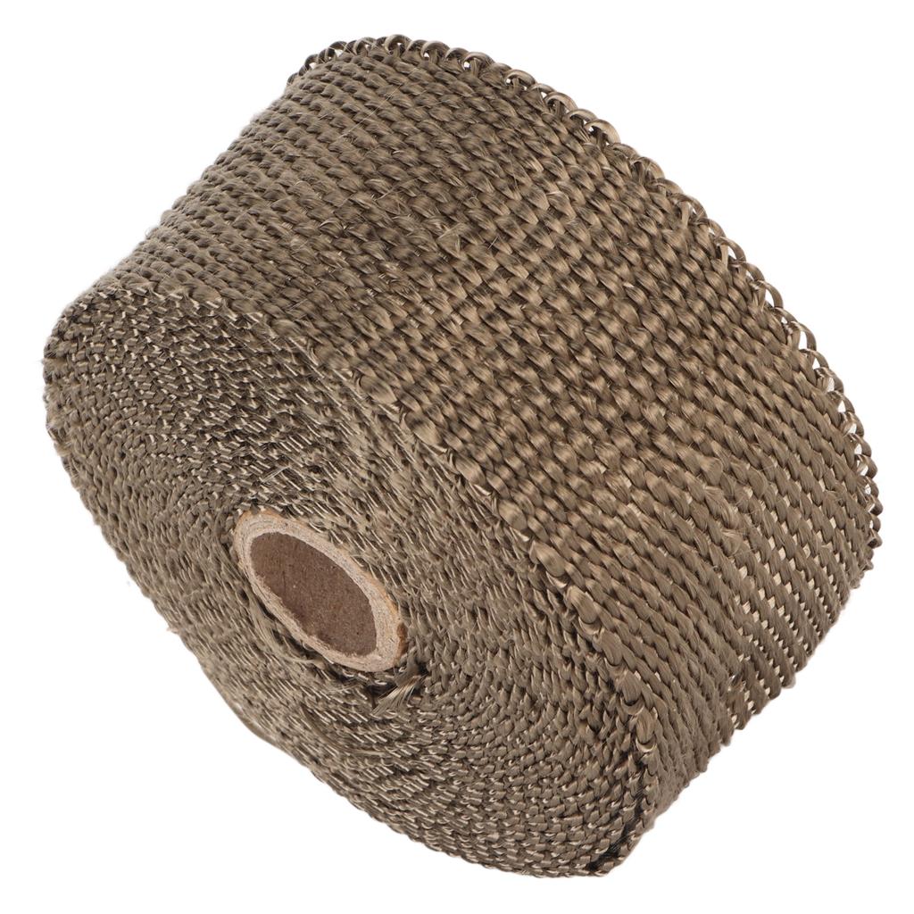 Fireproof Pipe Wrap Pipe Insulation Webbing Anti Scald Chimney Protective Wrap with 2 Clips for Furnace Tube Motorcycle Exhaust Pipes