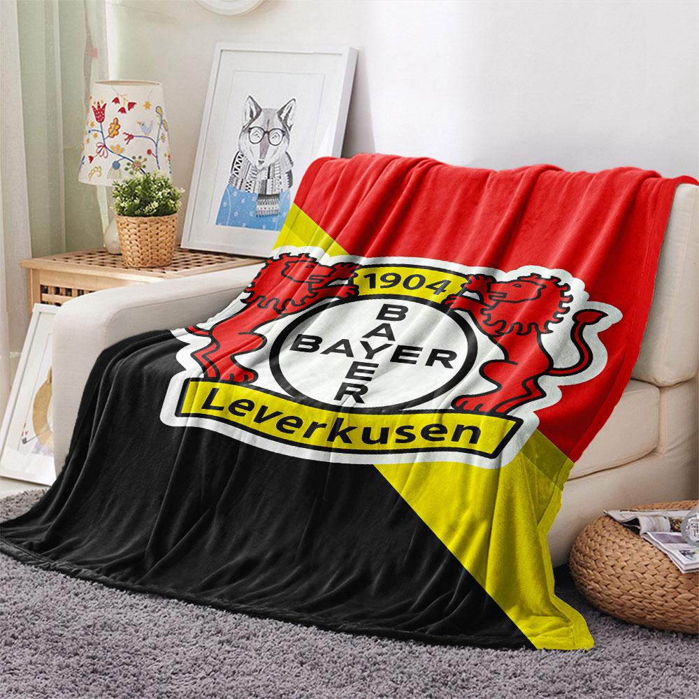 Bayer Leverkusen Printed Flannel Blanket, soft throw for bedroom sofa, washable, fan merchandise, great gift.