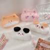 Cute And Functional Plush Cube Storage Bag For Girls Student Stationery Organizer Multi-purpose