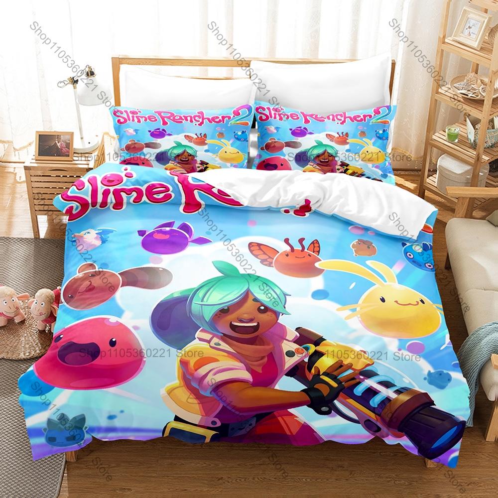 Personality Slime Rancher 2 Character Pattern Bedding New Polyester Duvet Cover Pillowcase For Gamers Gift