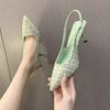 Chic High Heel Slide Sandals For Women Summer Dress Casual Footwear