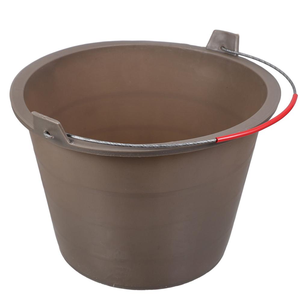 Strong Thickened Plastic Bucket for Concrete Cement Sand Handling Storage and Transport Ergonomic Handle Design Construction